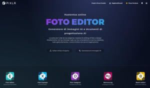 Pixlr: tool per editing di foto con AI