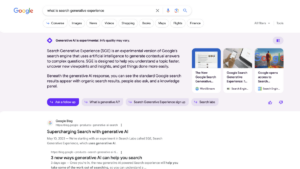 Esempio di SERP Google GSE